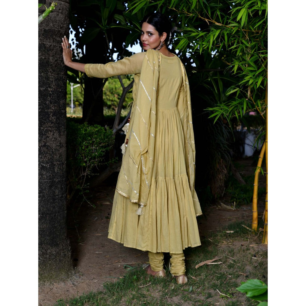 OMAANA Chandan Anarkali Set (Set of 3)