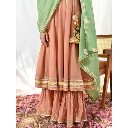 OMAANA Mastani Anarkali Kurta Set (Set of 3)