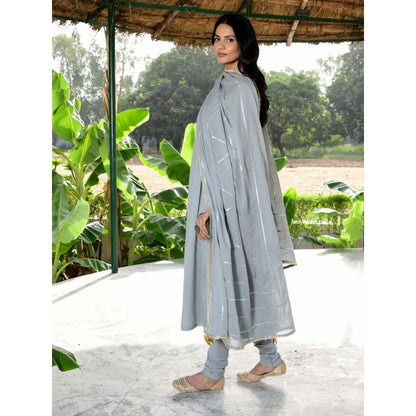 OMAANA Saanjh Taani Anarkali Suit Set (Set of 3)