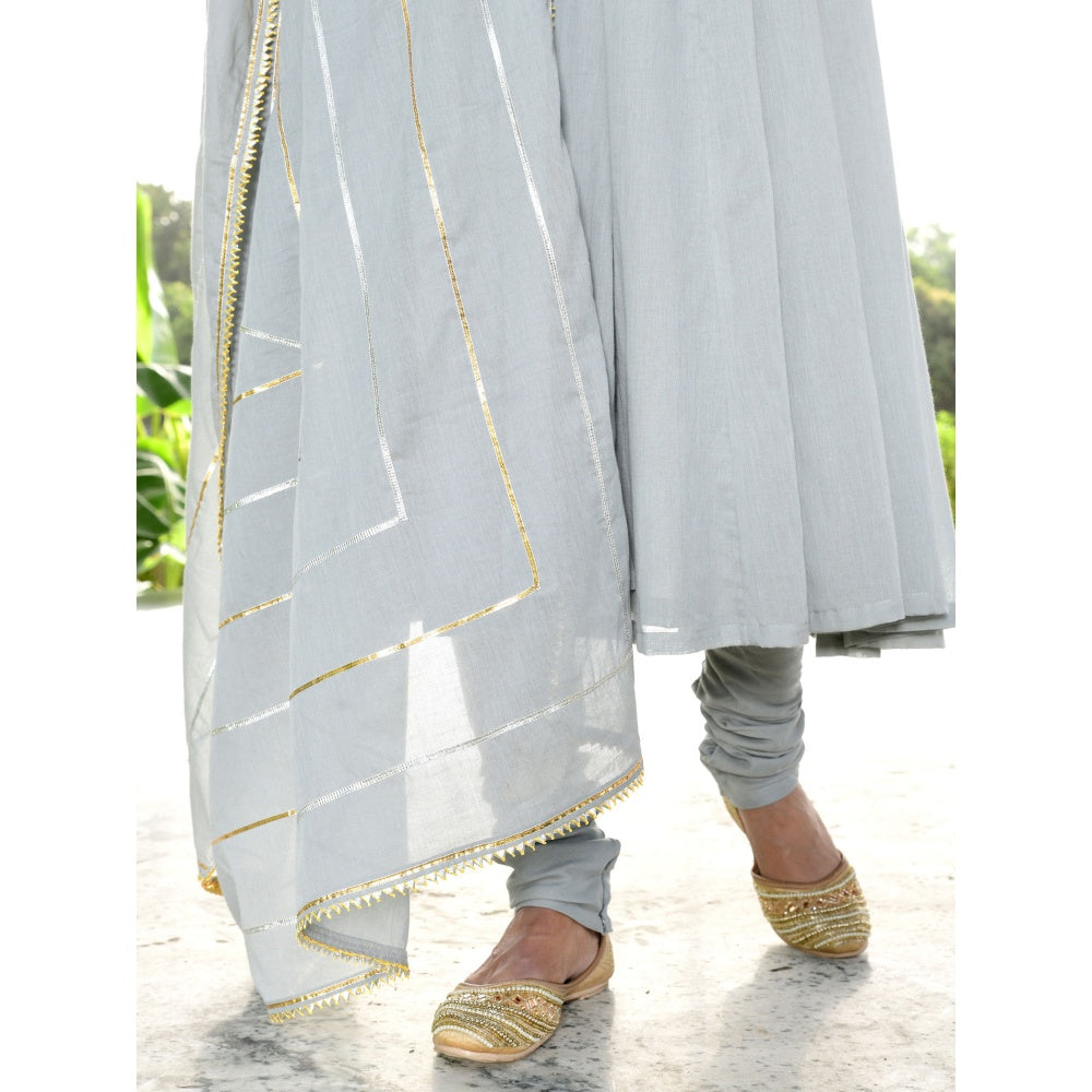 OMAANA Saanjh Taani Anarkali Suit Set (Set of 3)