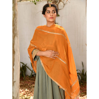 OMAANA Grey Haseena Kurta Set (Set of 3)
