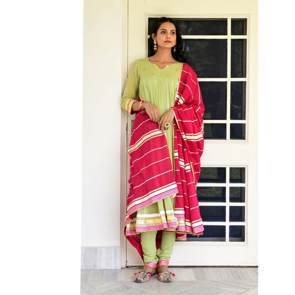 OMAANA Angoori Adaa Anarkali Sets (Set of 3)