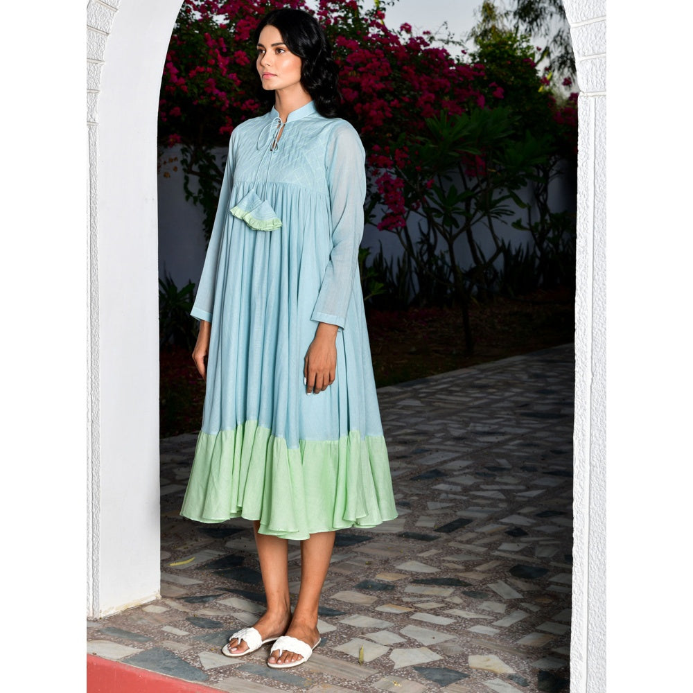 OMAANA Blue West Wind Tassel Dress