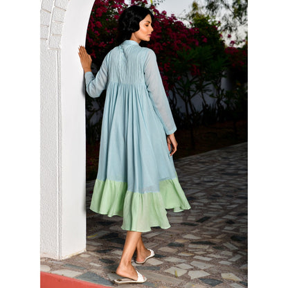 OMAANA Blue West Wind Tassel Dress