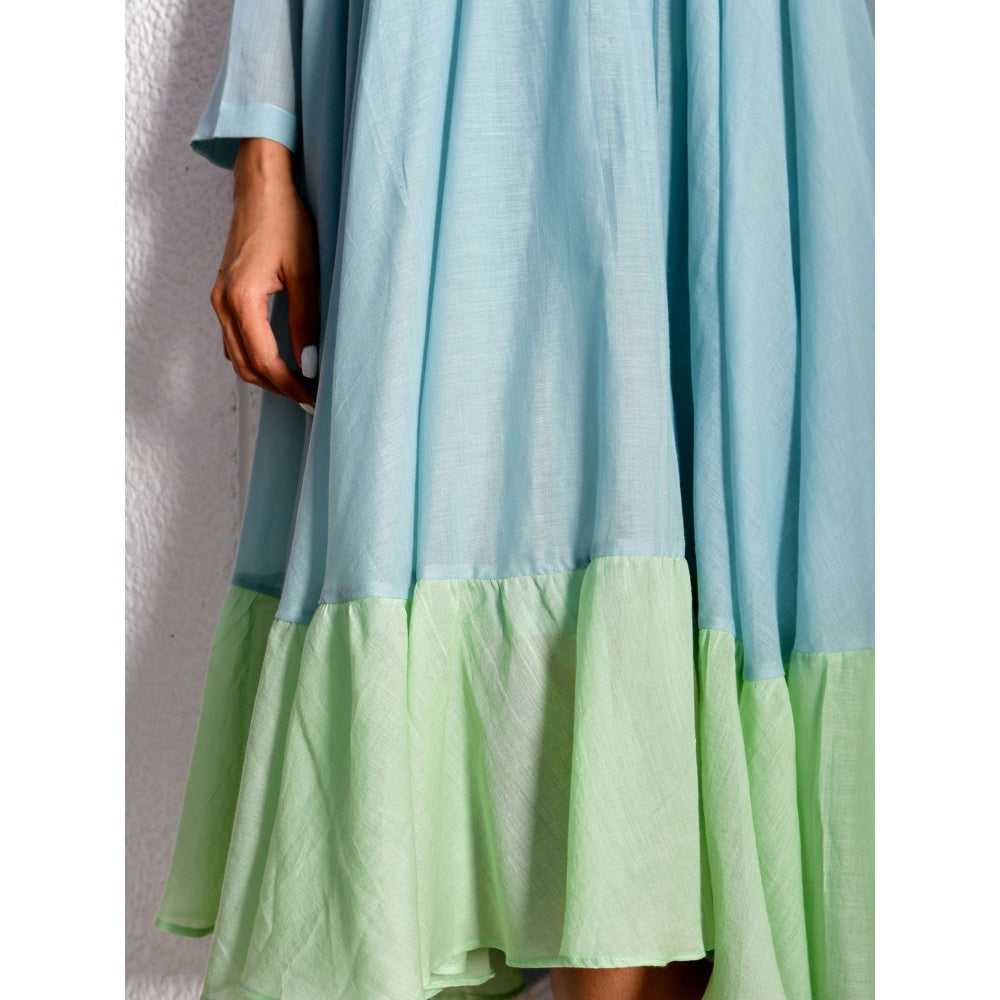 OMAANA Blue West Wind Tassel Dress