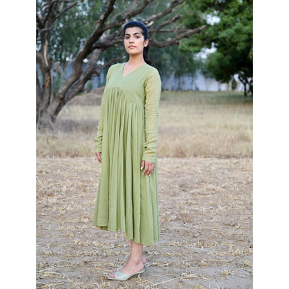 OMAANA Green Spring Days Breezy Dress