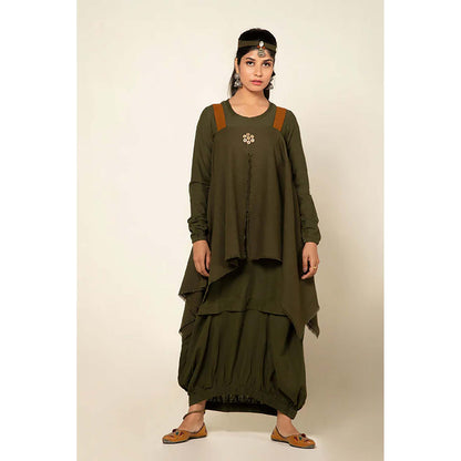 OMAANA Army Green Boho Me Maxi Dress