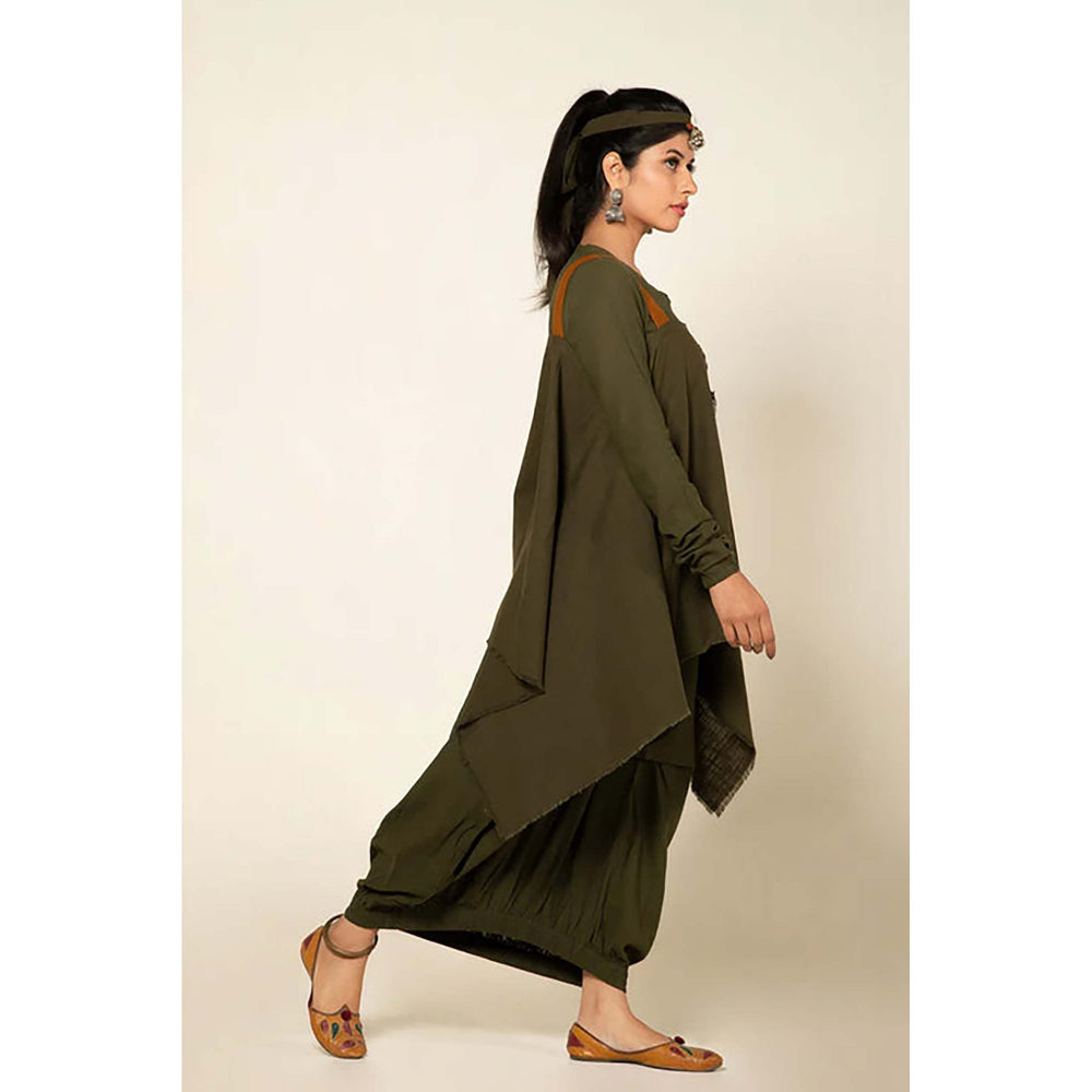 OMAANA Army Green Boho Me Maxi Dress
