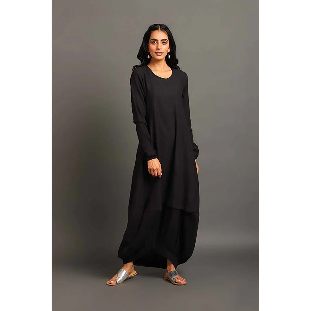 OMAANA Black Boho Vibes Maxi Dress