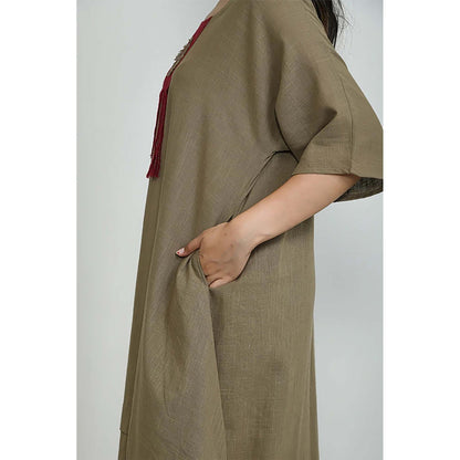 OMAANA Chikoo Orchard Boho Maxi Dress
