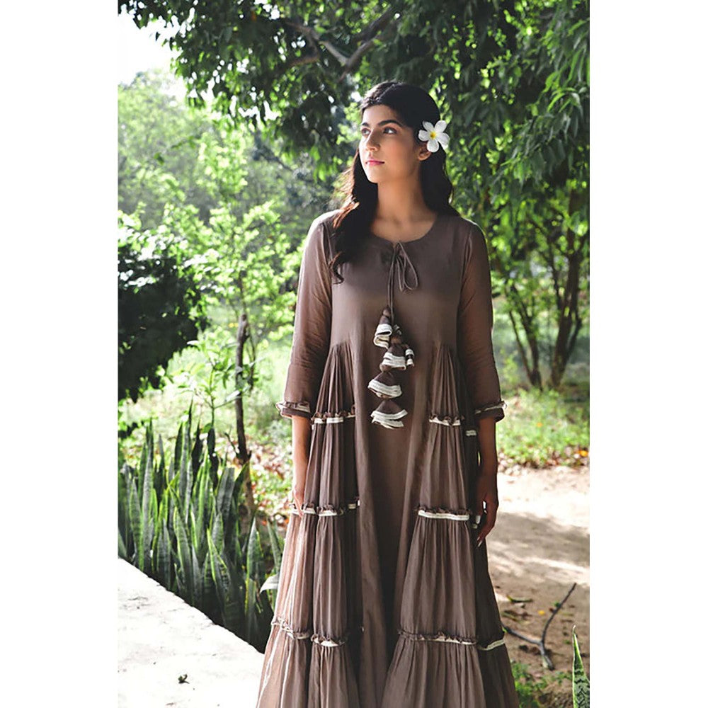 OMAANA Choco Delight Summer Maxi Dress