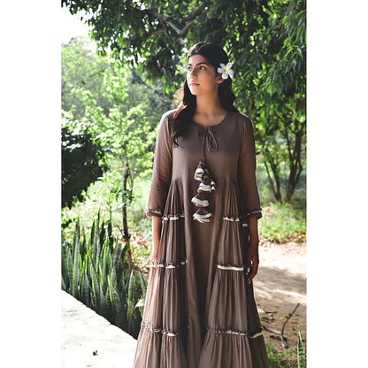 OMAANA Choco Delight Summer Maxi Dress
