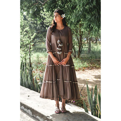OMAANA Choco Delight Summer Maxi Dress