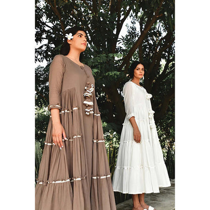 OMAANA Choco Delight Summer Maxi Dress