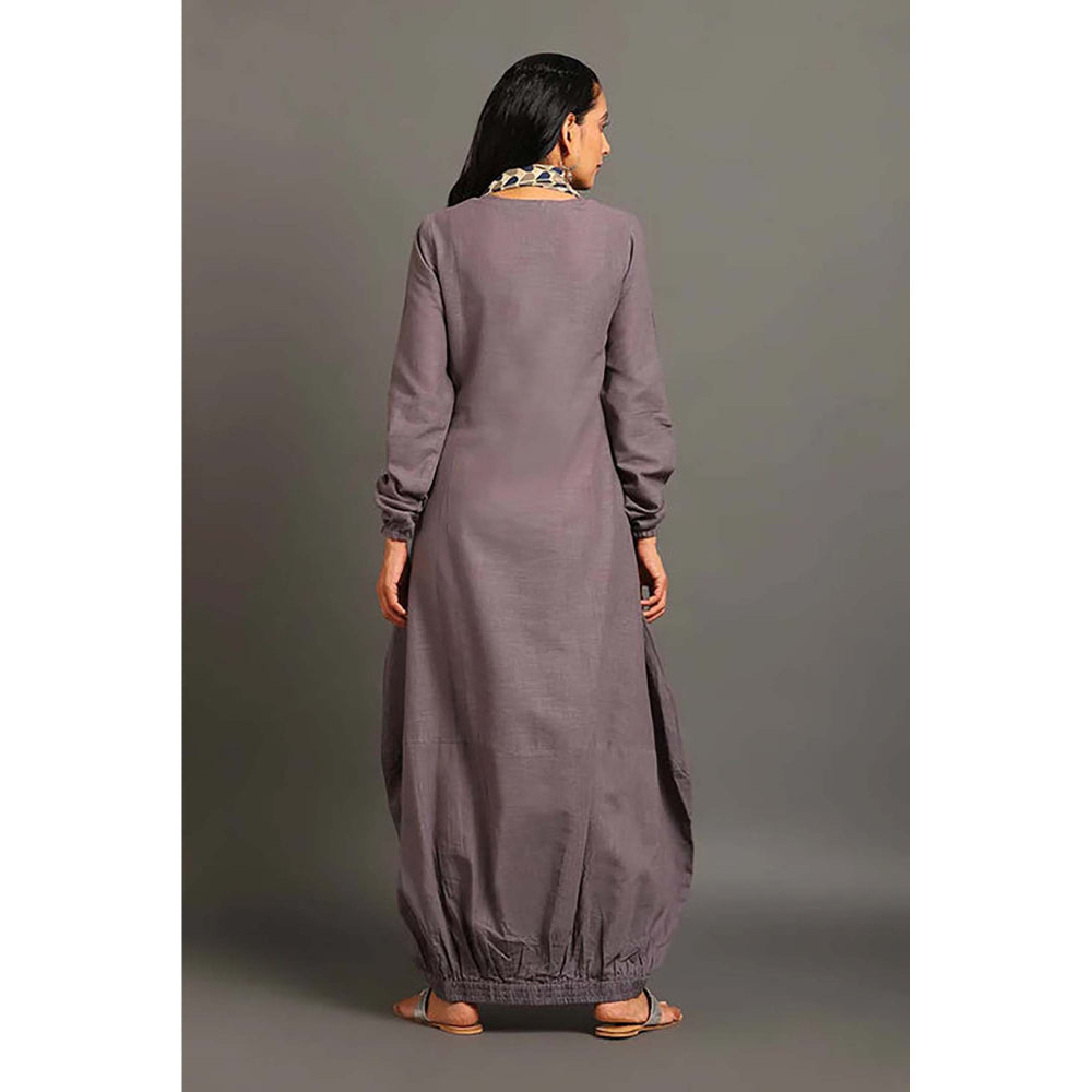 OMAANA Grey Boho Balloon Maxi Dress