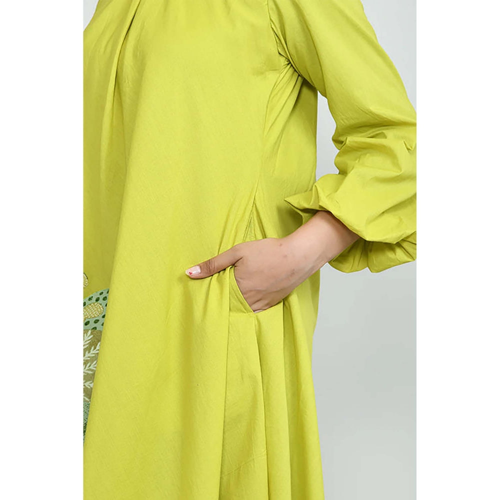 OMAANA Lime Rush Everyday Mini Dress