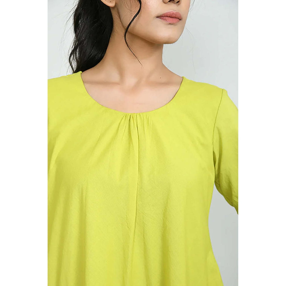 OMAANA Lime Rush Everyday Mini Dress