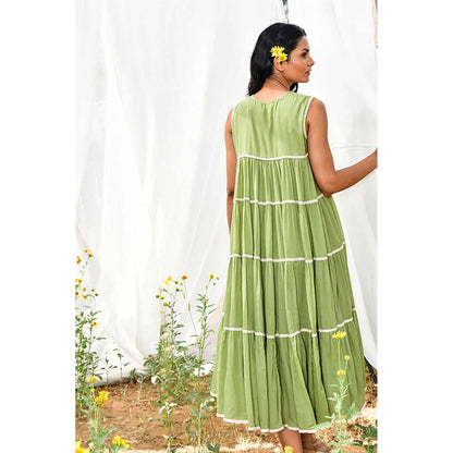 OMAANA Moss Summer Breeze Maxi Dress