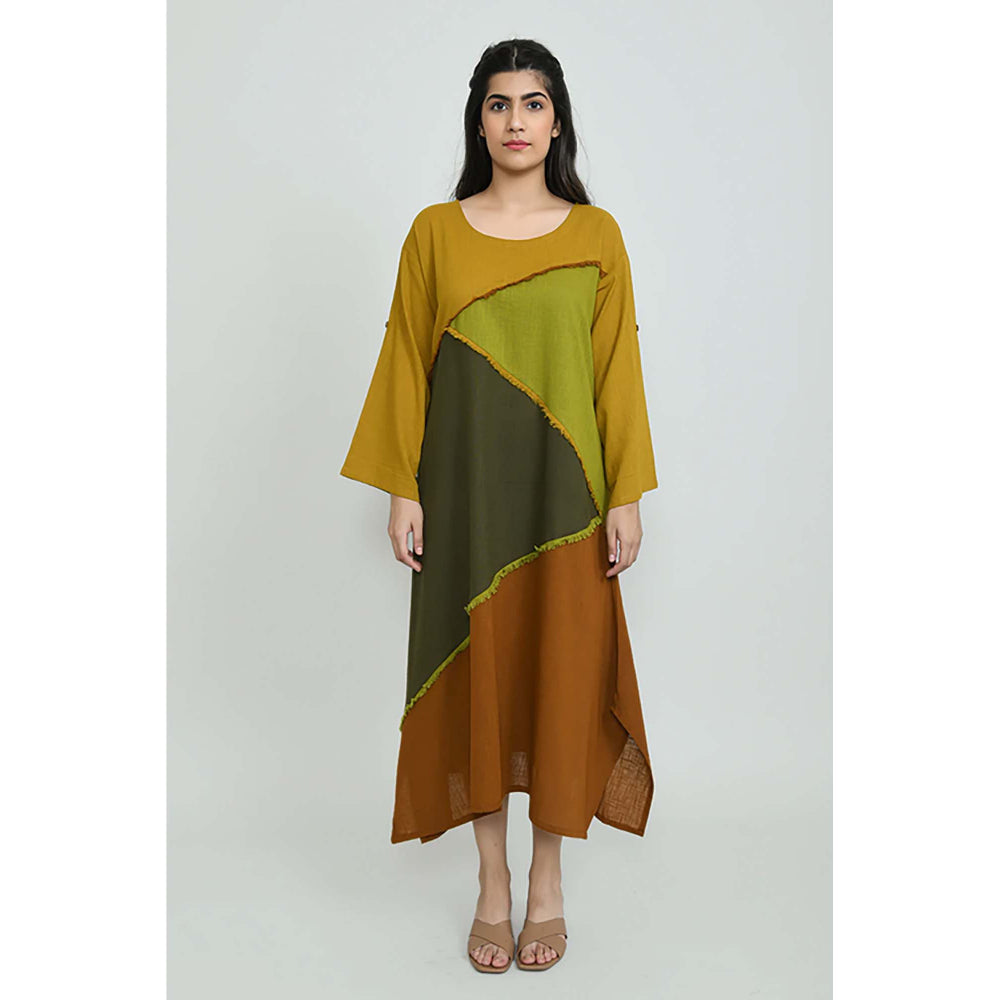 OMAANA Mustard Fields Midi Dress