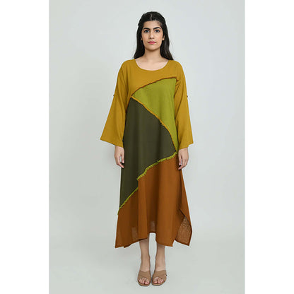 OMAANA Mustard Fields Midi Dress