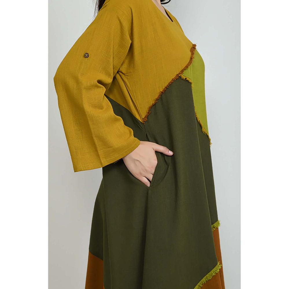 OMAANA Mustard Fields Midi Dress