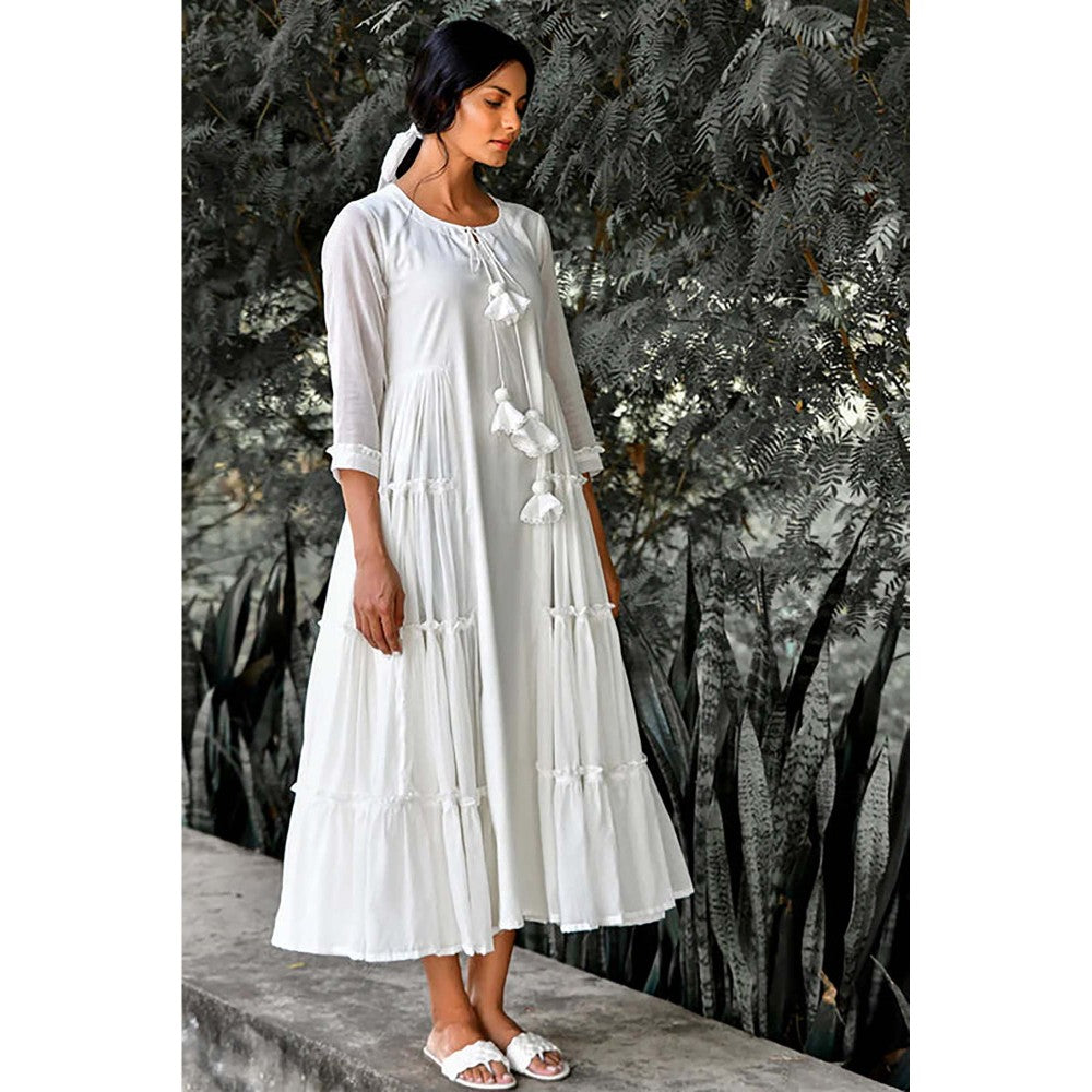 OMAANA Vanilla Delight Summer Maxi Dress