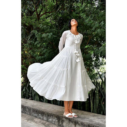 OMAANA Vanilla Delight Summer Maxi Dress