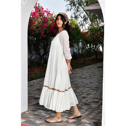 OMAANA White Layla Summer Maxi Dress