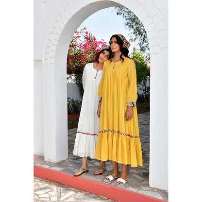 OMAANA Yellow Layla Summer Maxi Dress