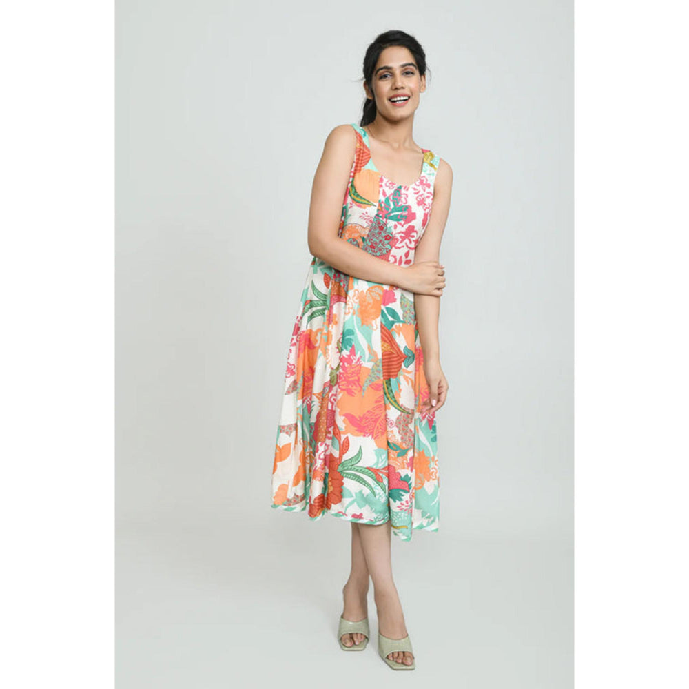 OMAANA Happy Greens Luxe Dress with Jacket
