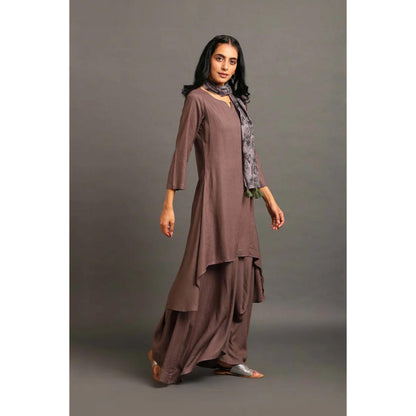 OMAANA Brown Afternoon Delight Maxi Dress