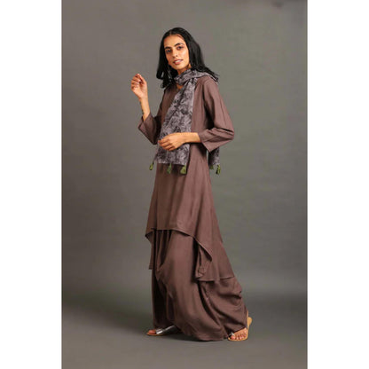 OMAANA Brown Afternoon Delight Maxi Dress