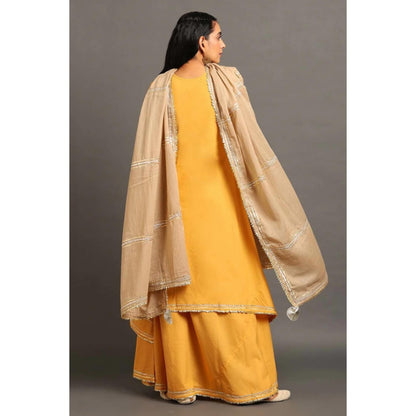 OMAANA Mango Zara Double Layered Maxi Dress with Dupatta