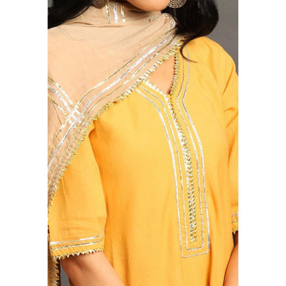 OMAANA Mango Zara Double Layered Maxi Dress with Dupatta
