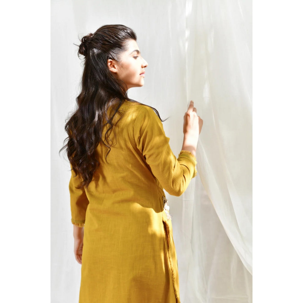 OMAANA Mustard Sufi Aza Boho Maxi Dress