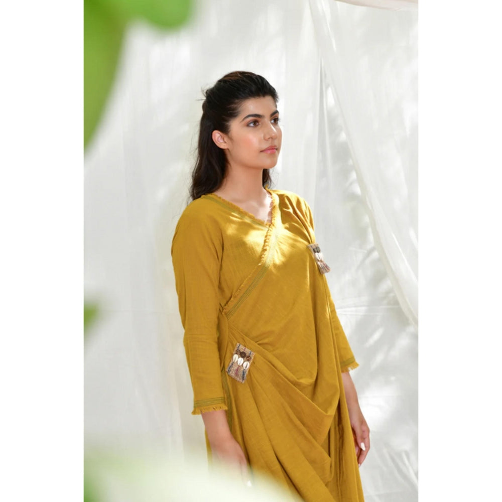 OMAANA Mustard Sufi Aza Boho Maxi Dress