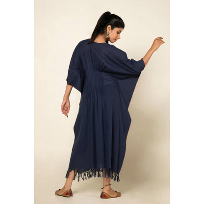 OMAANA Navy Blue Sufi Asmi Kaftan Dress