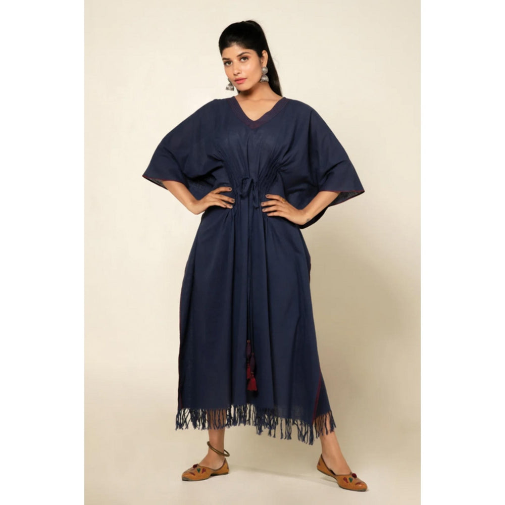 OMAANA Navy Blue Sufi Asmi Kaftan Dress