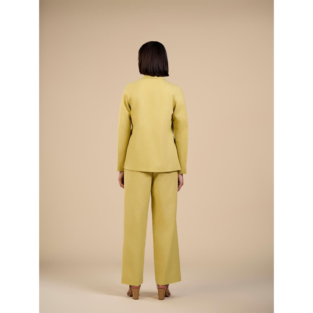 ORIGANI Green Solid Jade Knot Co-Ord (Set of 2)