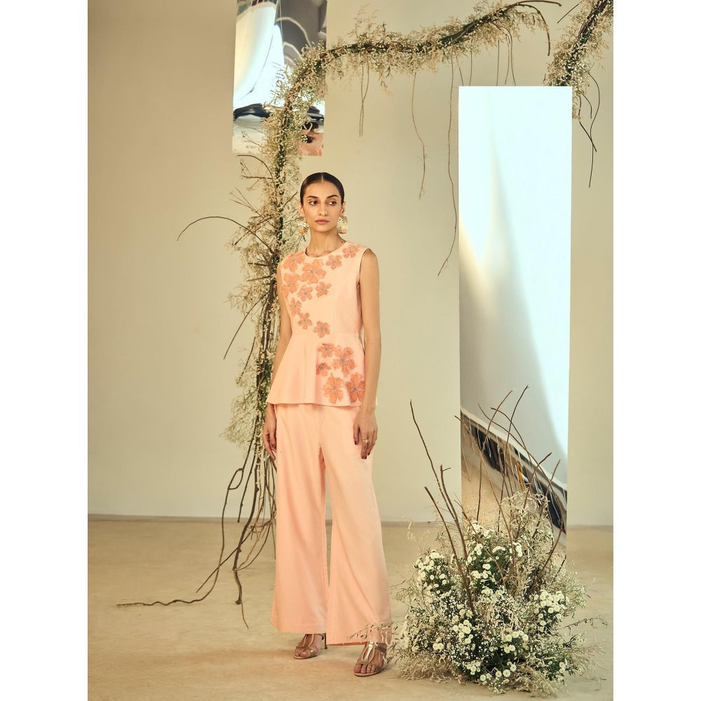 ORIGANI Peach Blossom Floral Co-Ord (Set of 2)