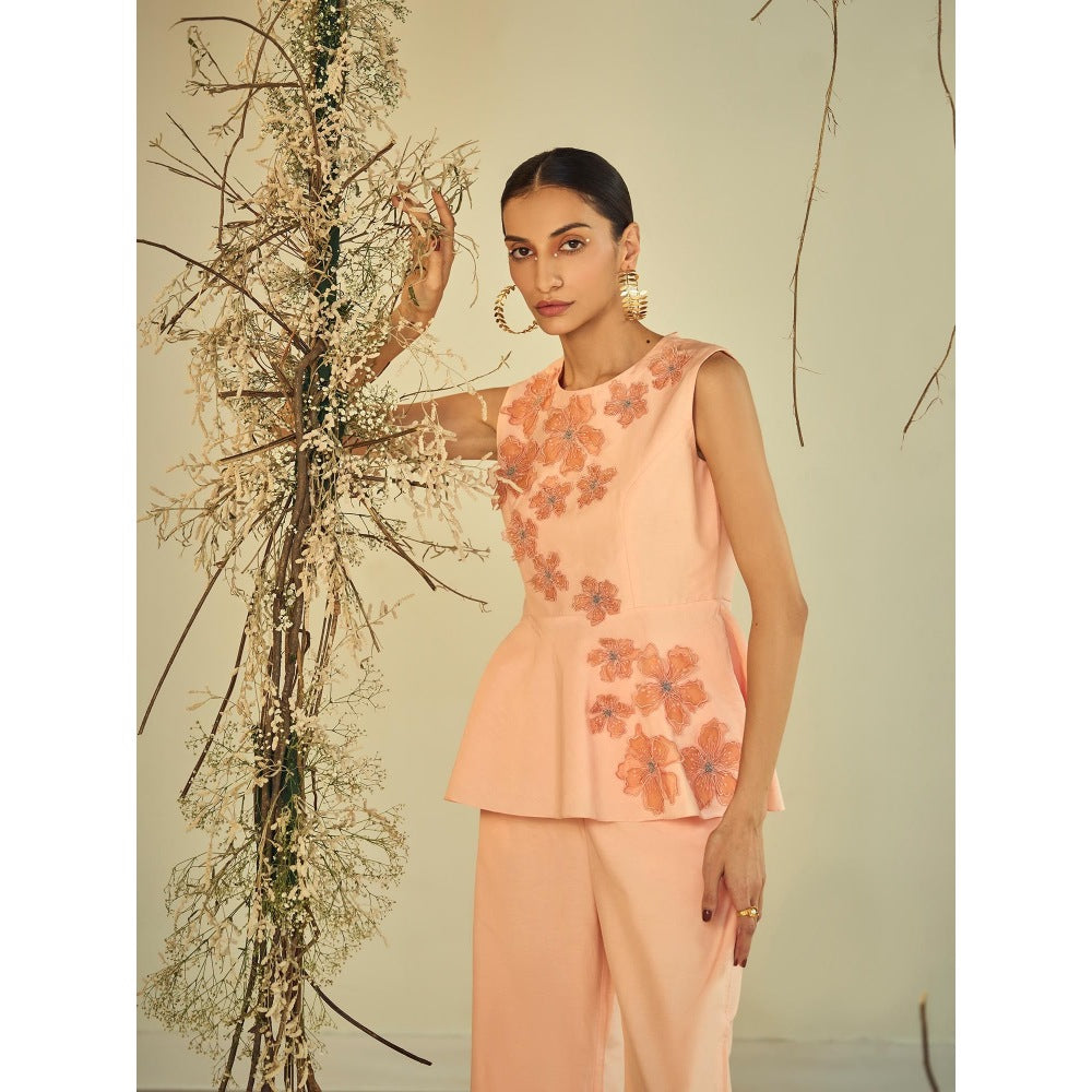 ORIGANI Peach Blossom Floral Co-Ord (Set of 2)