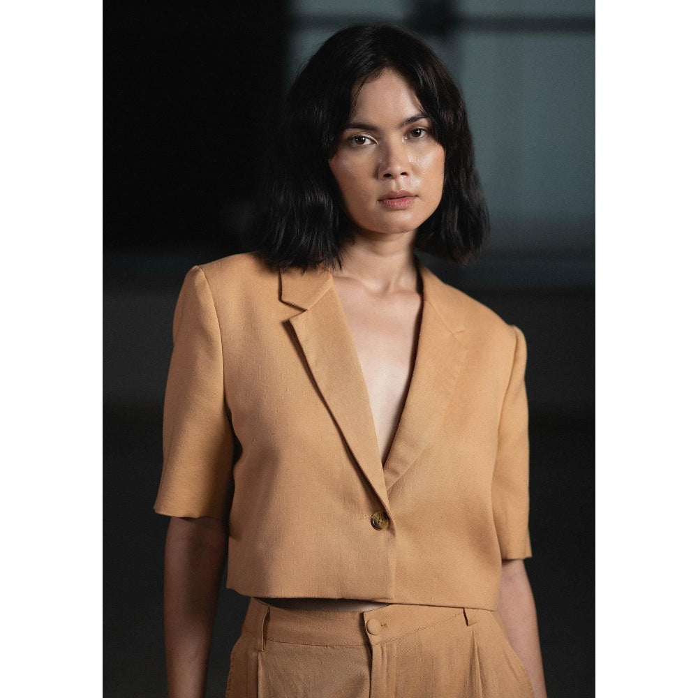 ORIGANI Brown Desert Dune Co-Ord (Set of 2)