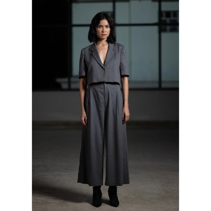 ORIGANI Grey Earthen Slate Co-Ord (Set of 2)