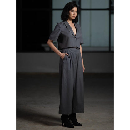 ORIGANI Grey Earthen Slate Co-Ord (Set of 2)