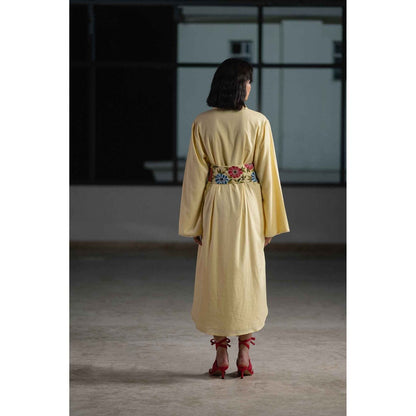 ORIGANI Yellow Mellow Mini Dress with Belt (Set of 2)