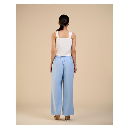 ORIGANI White Linen Dewdrop Top