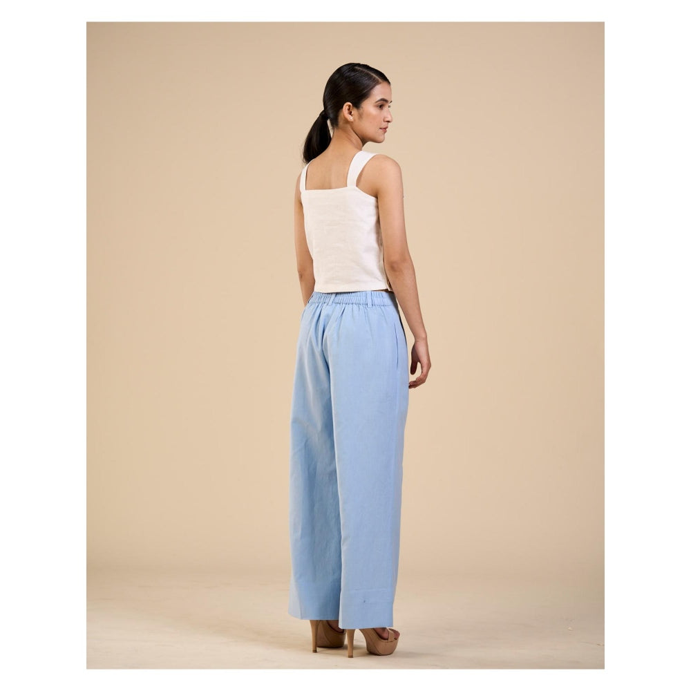 ORIGANI White Linen Dewdrop Top