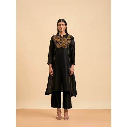 ORIGANI Black Nights Suit Kurta with Pant and Inner (Set of 3)