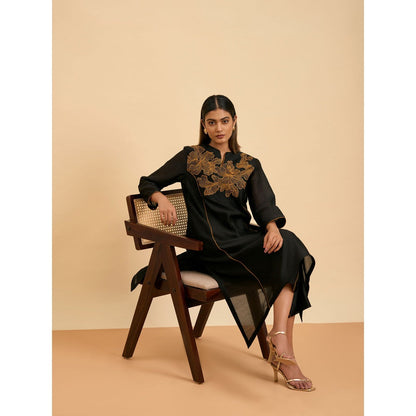 ORIGANI Black Nights Suit Kurta with Pant and Inner (Set of 3)