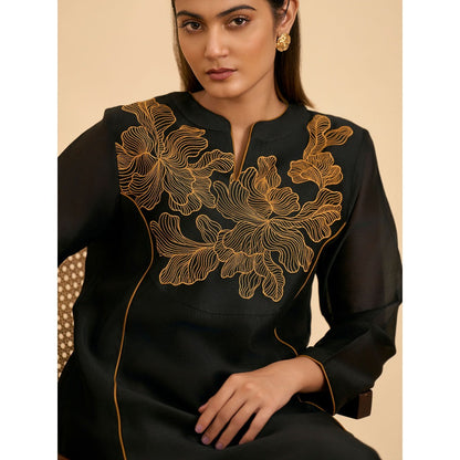 ORIGANI Black Nights Suit Kurta with Pant and Inner (Set of 3)